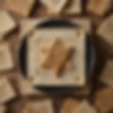 A close-up of matzah with symbolic meanings during the Seder meal