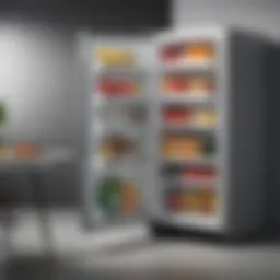 Compact refrigerator showcasing sleek design and functionality