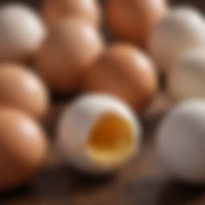 Textural differences between Just Egg and traditional eggs shown in a split image