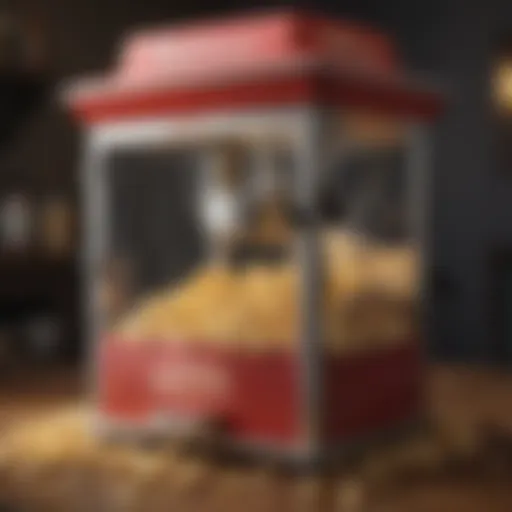 Vintage popcorn popper design showcasing classic features