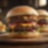 Artisan burger showcasing fresh ingredients