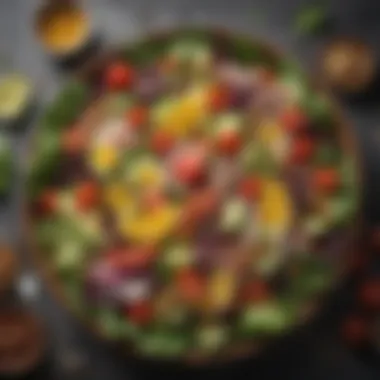 Artfully Crafted Low Carb Salad A beautifully arranged low carb salad