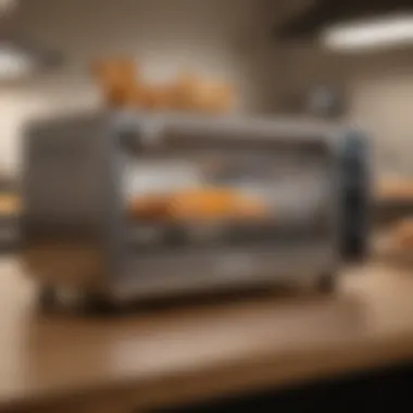 An array of toaster ovens displayed in a retail environment