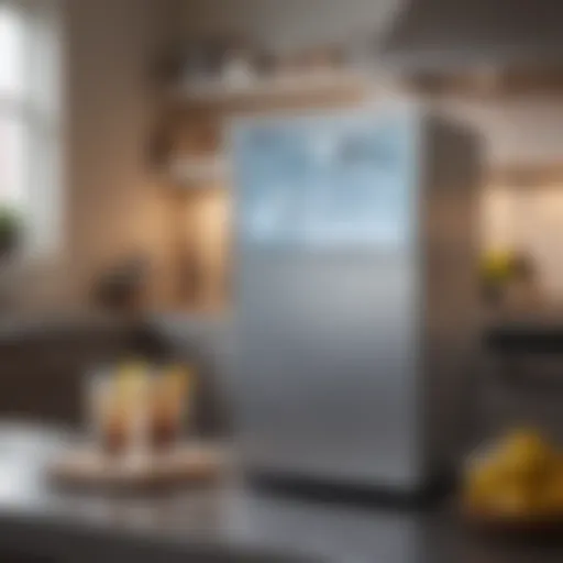 Compact ice machine in a modern kitchen setting