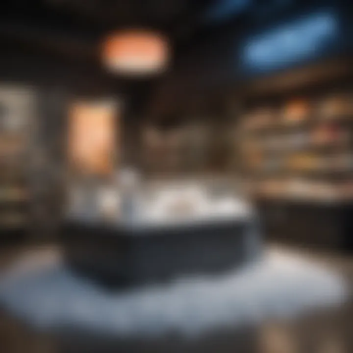 Retail store showcasing dry ice products