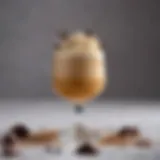 A beautifully crafted whiskey cream cocktail garnished with chocolate shavings