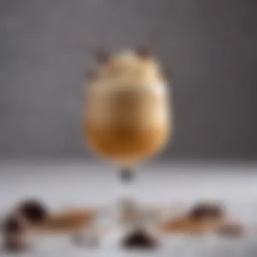 A beautifully crafted whiskey cream cocktail garnished with chocolate shavings