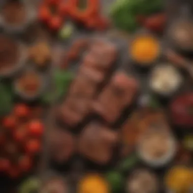 Fresh Ingredients for BBQ Vibrant whole foods ingredients for barbecue